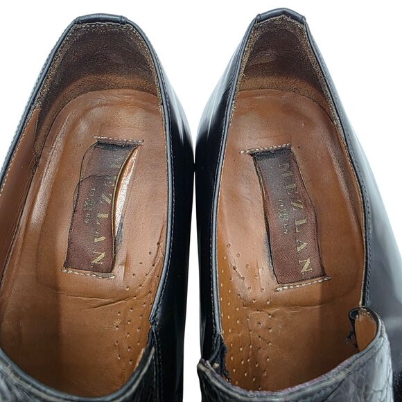 Mezlan Exotic Alligator Black Dress Shoes Mens size 12M Bit Loafers Spain 10092 - Picture 7 of 12